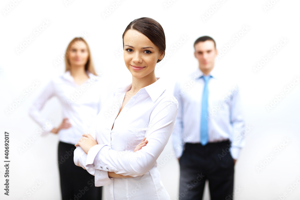 three successful young business persons together three successful young business persons together