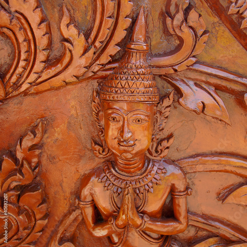 Thai style of wood carving