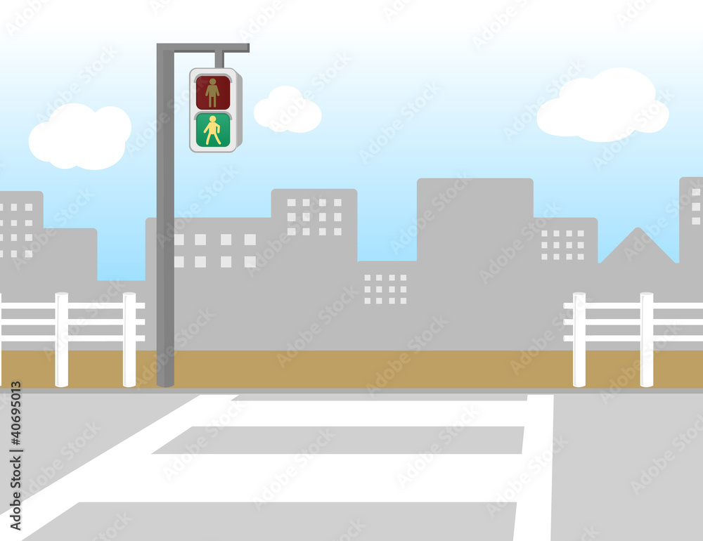 Obraz premium 横断歩道（青信号）