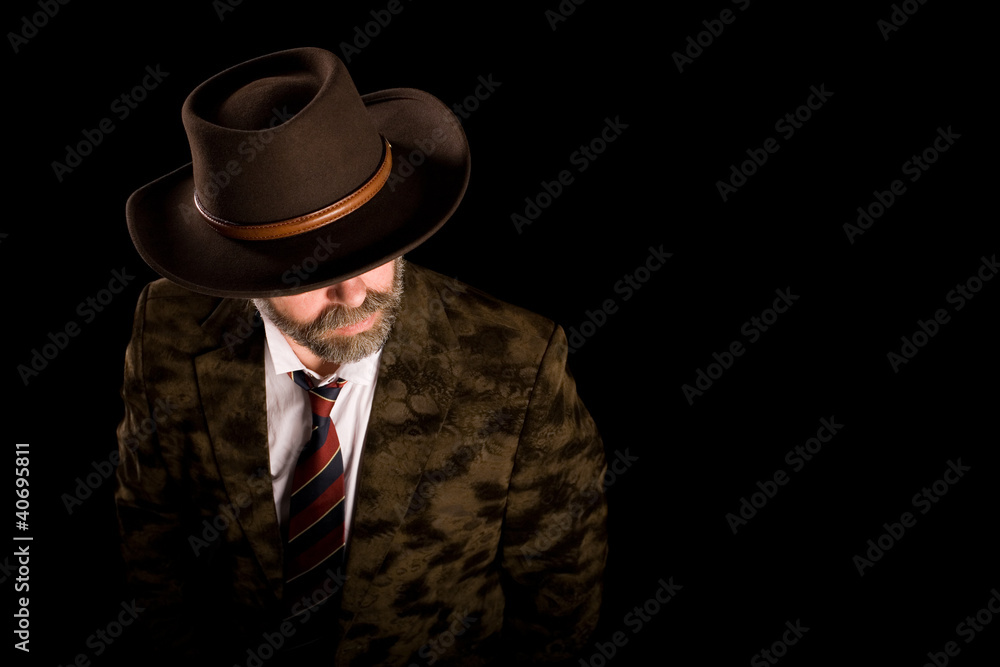 middle aged man in stetson