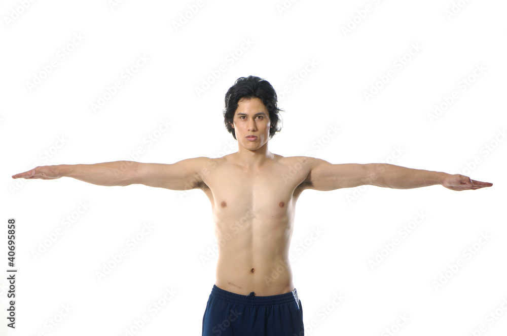 Man in Yoga pose Man in Yoga pose