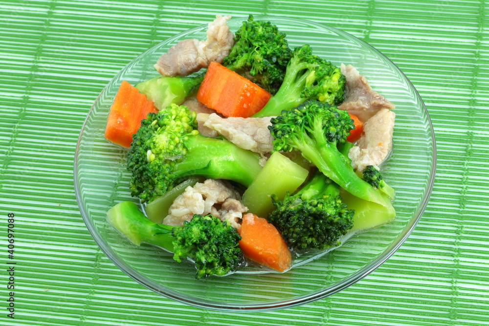 Vegetable fried the pork Vegetable fried the pork