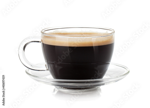 Fototapeta Naklejka Na Ścianę i Meble -  Espresso coffee in glass cup
