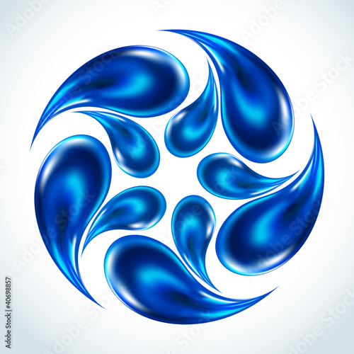 Ecology background - blue drops