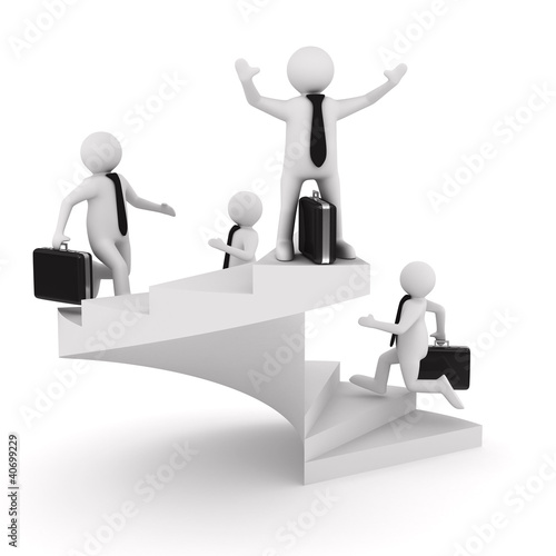 leadership concept on white...