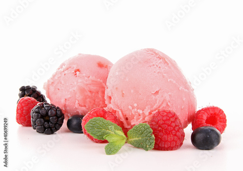 isolated ice cream