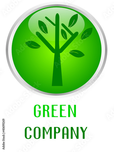 Logo green tree, forestry companies