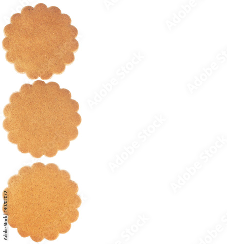 Ginger cookies isolated on white