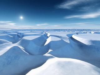 Papier peint photo Arctique Étendue glacée du pôle Nord  © magann