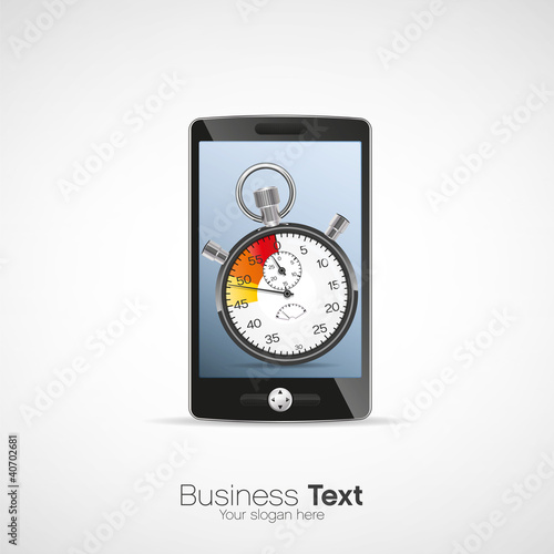 smartphone et chronomètre