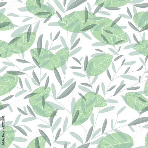 Leaves background. Seamless pattern. © InnaOgando