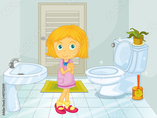 Girl in the bathroom
