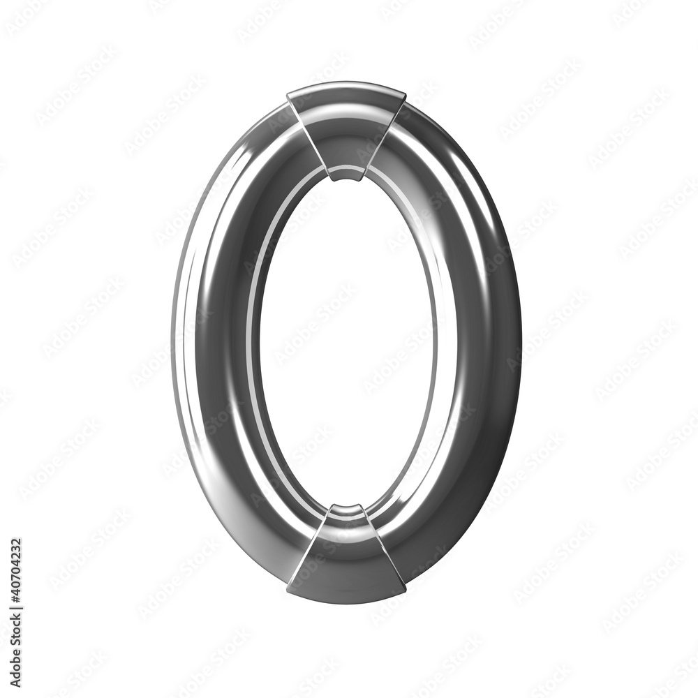 3d Silver Pipe Number 0 3d Silver Pipe Number 0