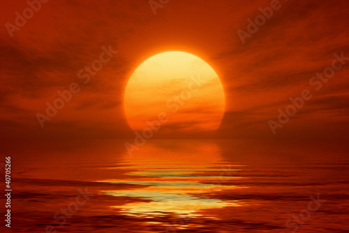 red sunset photo
