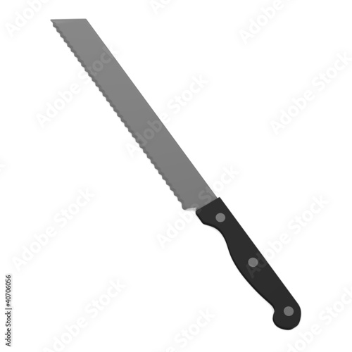 3d render of kitchen knife