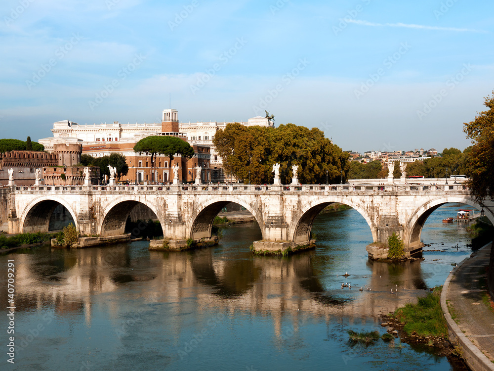 St. Angel bridge, Rome, Italy