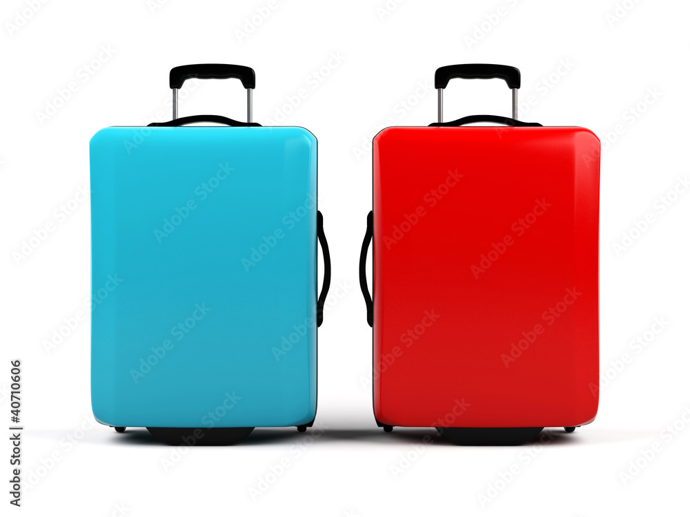 Suitcases isolated on a white background. Suitcases isolated on a white background.