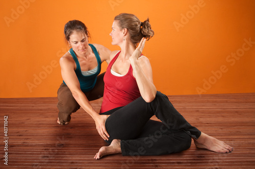 Yoga Coach With Student