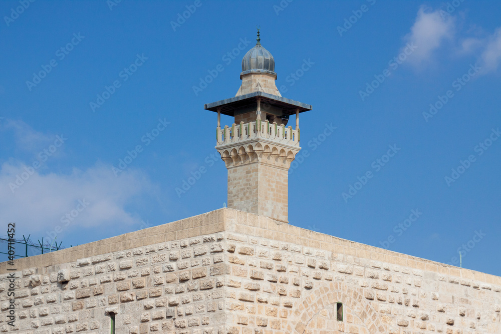 The minaret of mousque of Al-aqsa