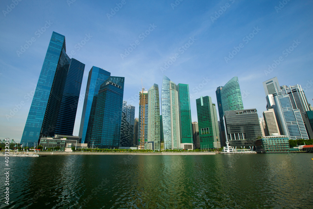 Fototapeta premium Skyscrapers of Singapore business district, Singapore