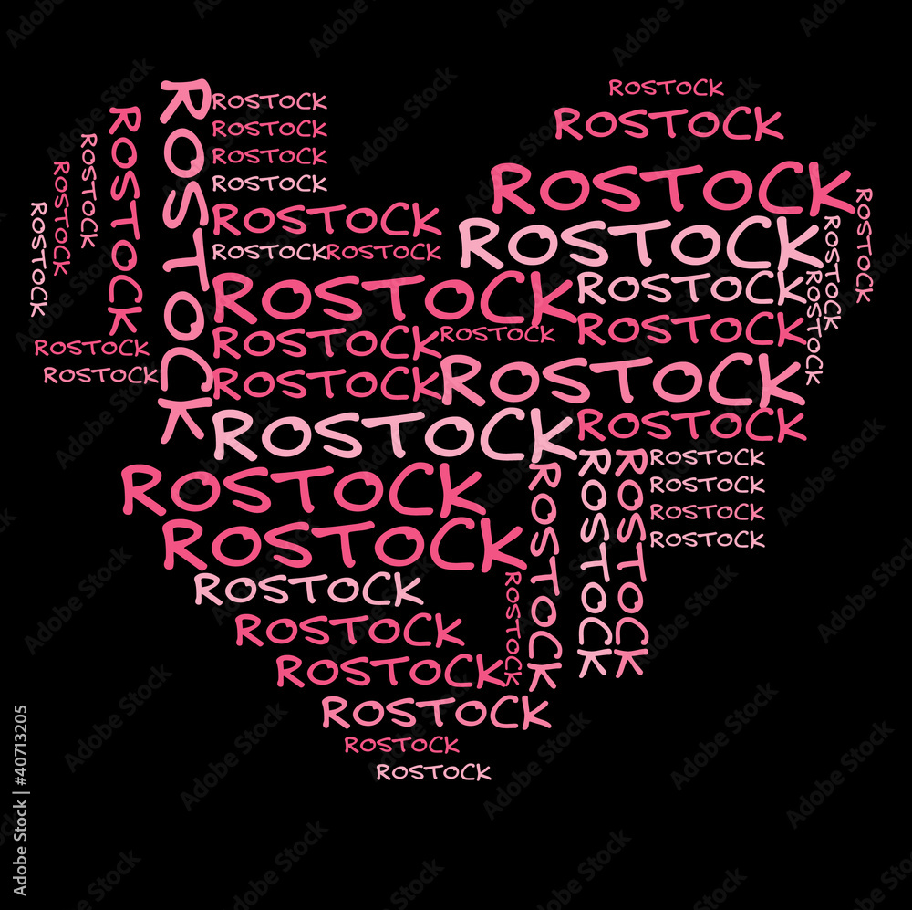 Ich liebe Rostock I love Rostock StockIllustration Adobe Stock
