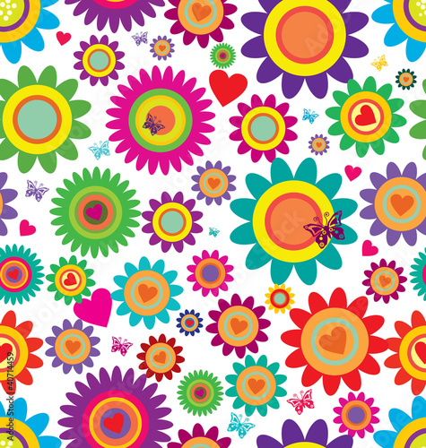 Spring flowers - seamless vector pattern © creative4m
