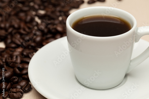 Close-up of a cup of hot coffee © F.A.Y.