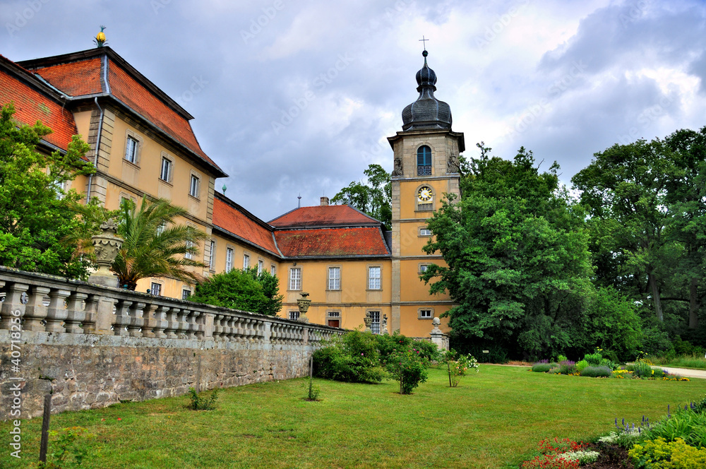 Nature of summer park of Schloss Fasanarie in Fulda, Hessen, Ger