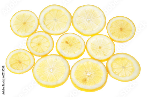 Group lemon slices to the light.