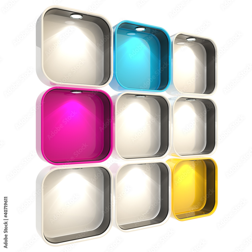 Shop window copyspace showcase isolated Shop window copyspace showcase isolated