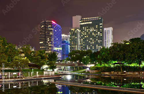 Canvas Print Night skyline of Kuala Lumpur