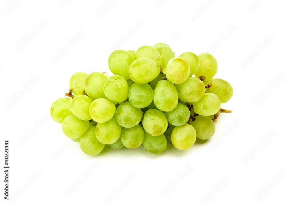 Green grapes Isolated on white
