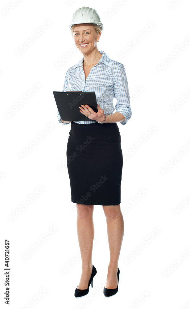 Full length view of a successful senior female architect Full length view of a successful senior female architect