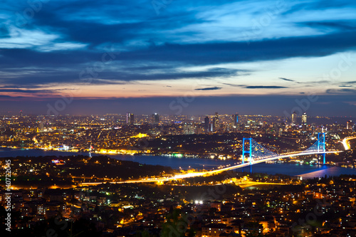 Canvas Print Bosphorus Bridge at the night 7