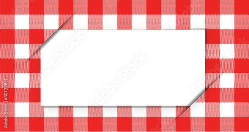 étiquette pour recette de cuisine ou autre sur vichy