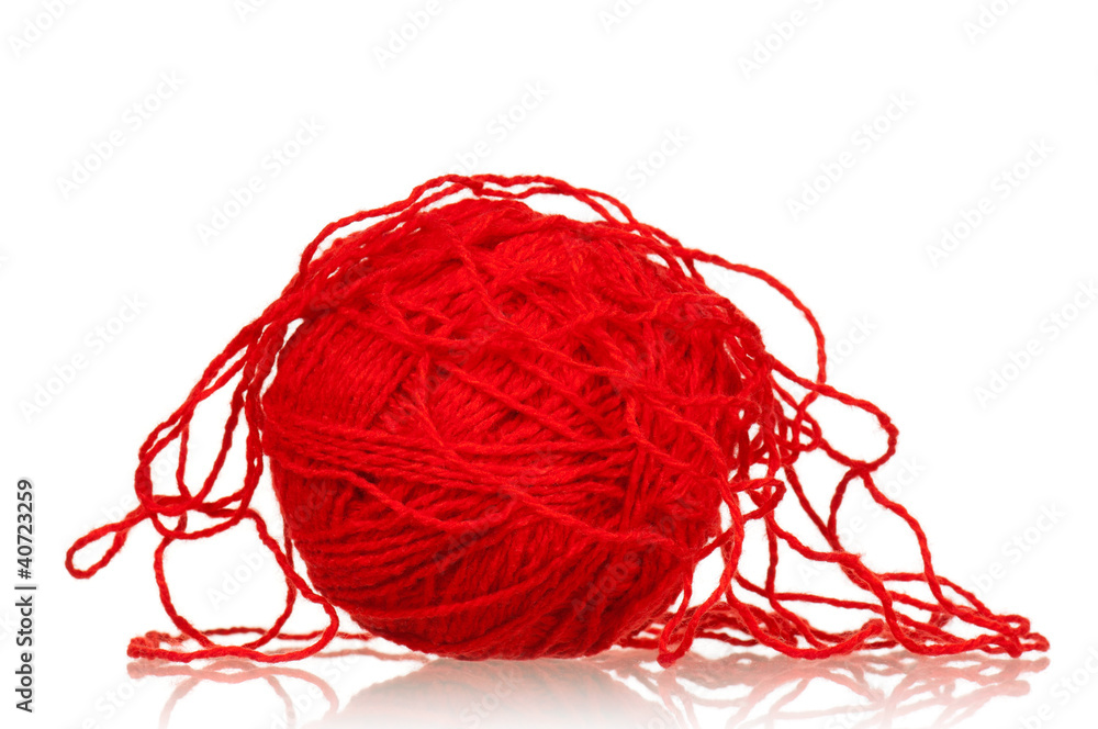 Red ball of yarn Red ball of yarn