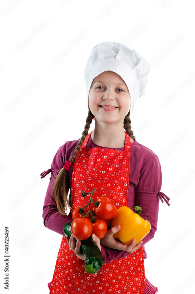 Chef with vegetables Chef with vegetables