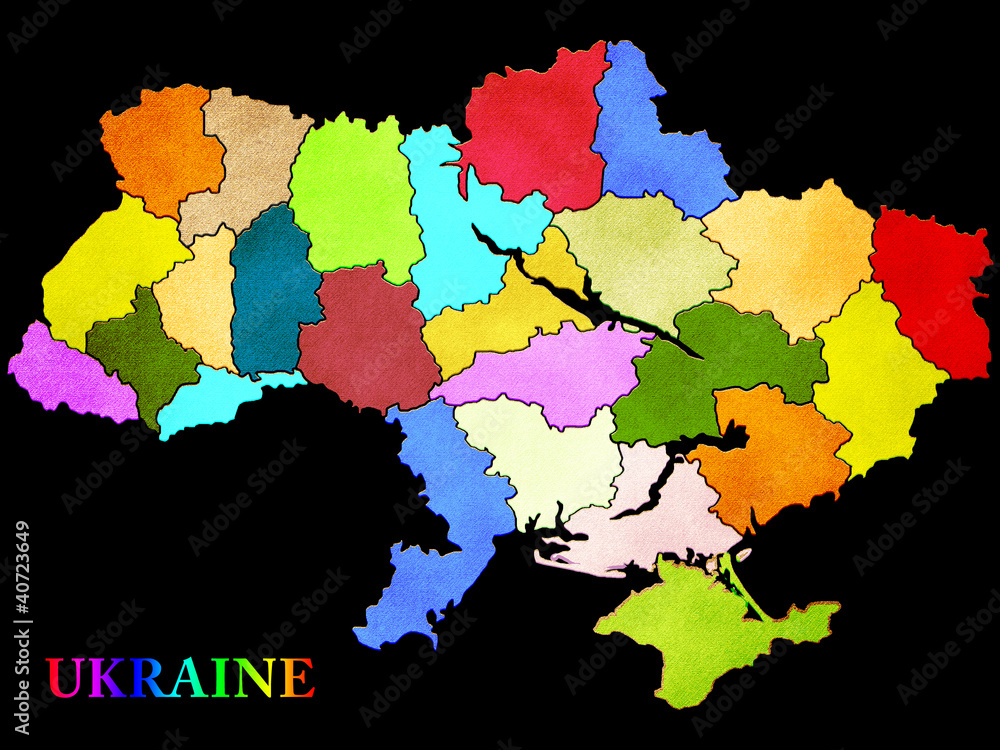 Obraz premium Map of Ukraine