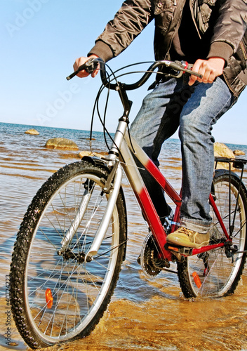 Man and bike.