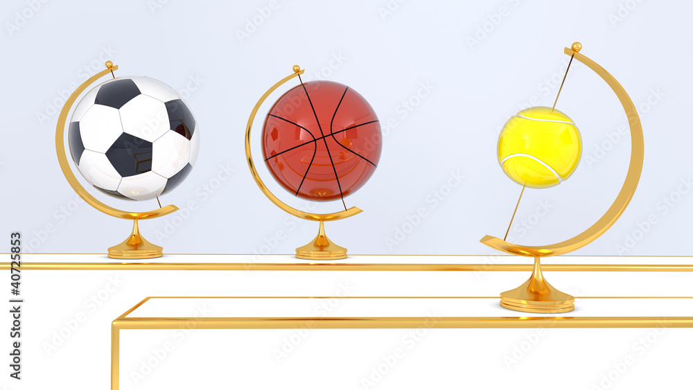 Abstract sport balls background