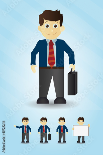Businessman cartoon office vector