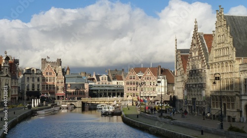 Gent  Belgium - canal and waterfront