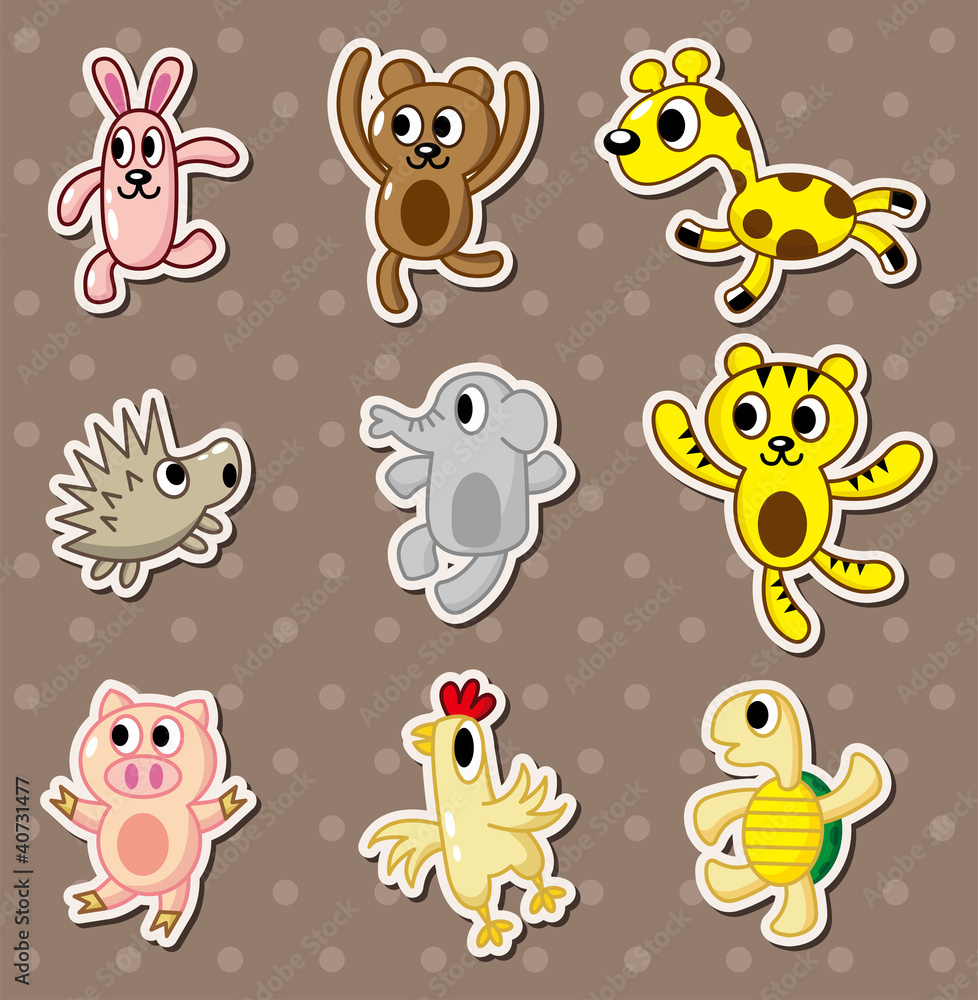 Obraz premium animal stickers