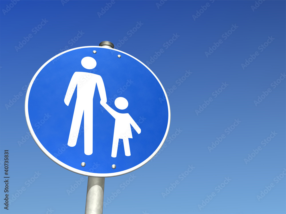 Schild Vater und Kind Schild Vater und Kind
