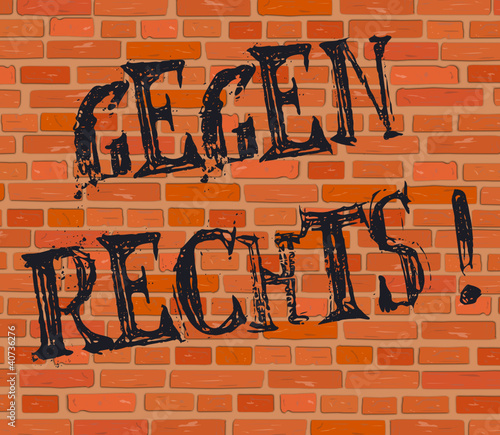 Backsteinwand - gegen rechts