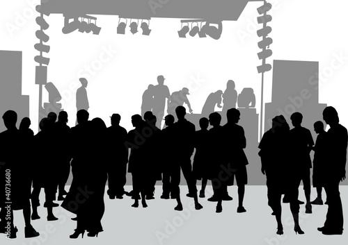 Crowd in front of the stage