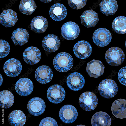 Background with round gemstone. swiss blue topaz. aquamarine