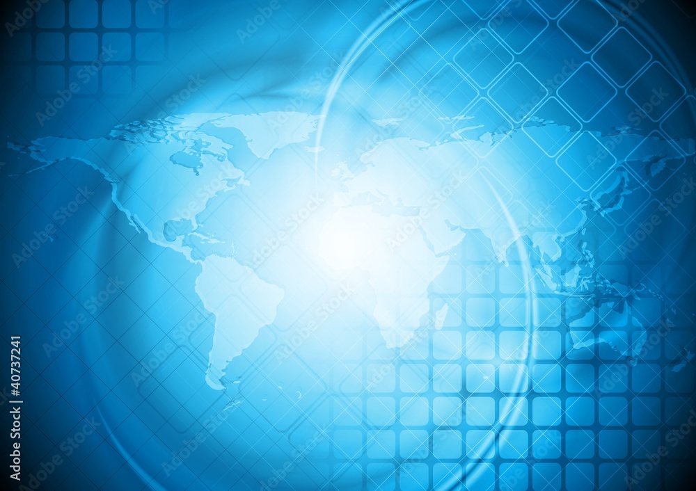 World map blue design