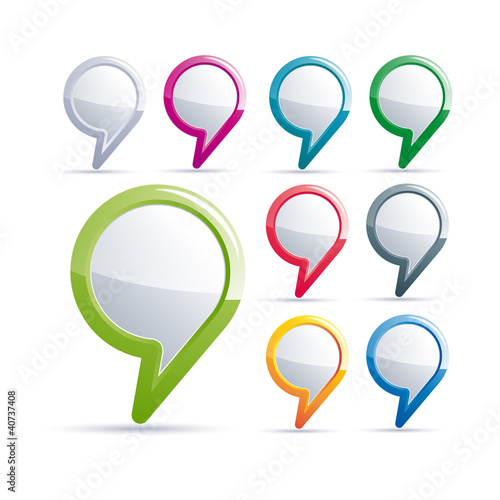 Set of 3D icons with place for your content