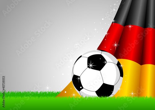 Vector illustration of a soccer ball with Germany insignia